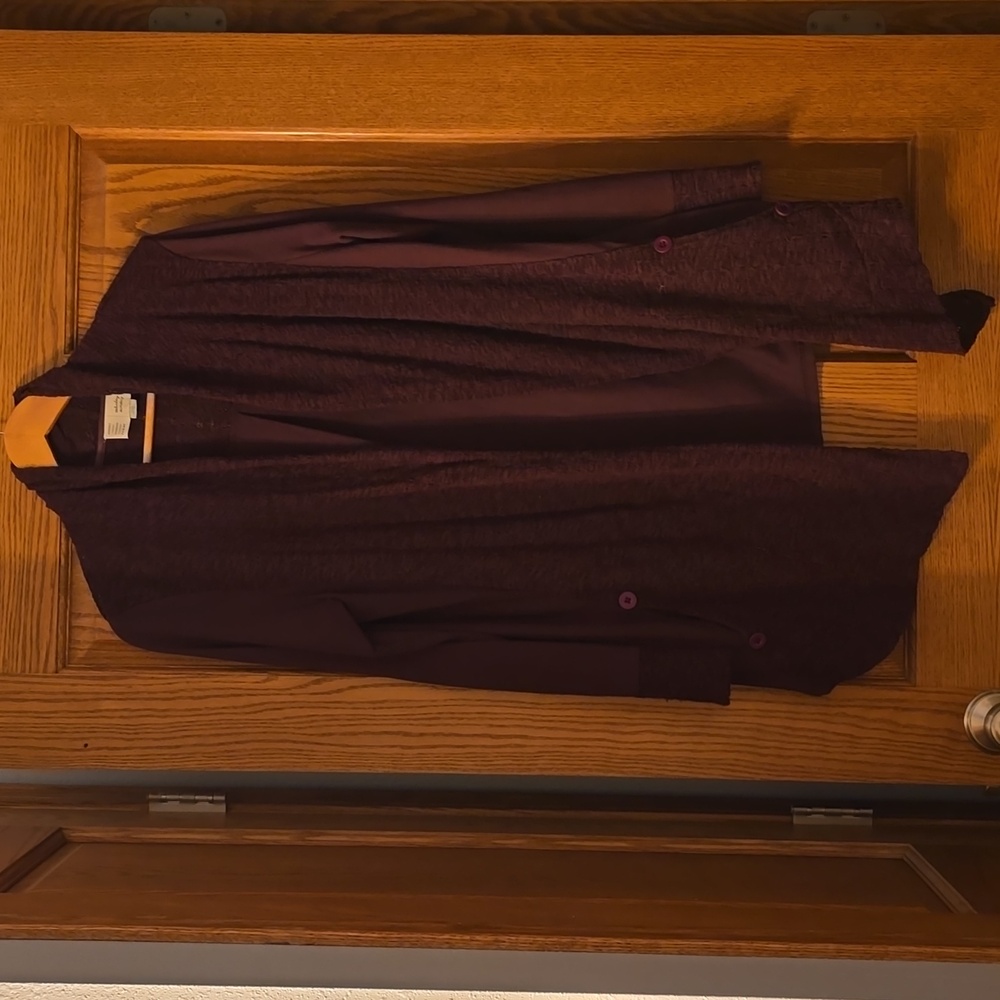 Anthropologie purple cardigan